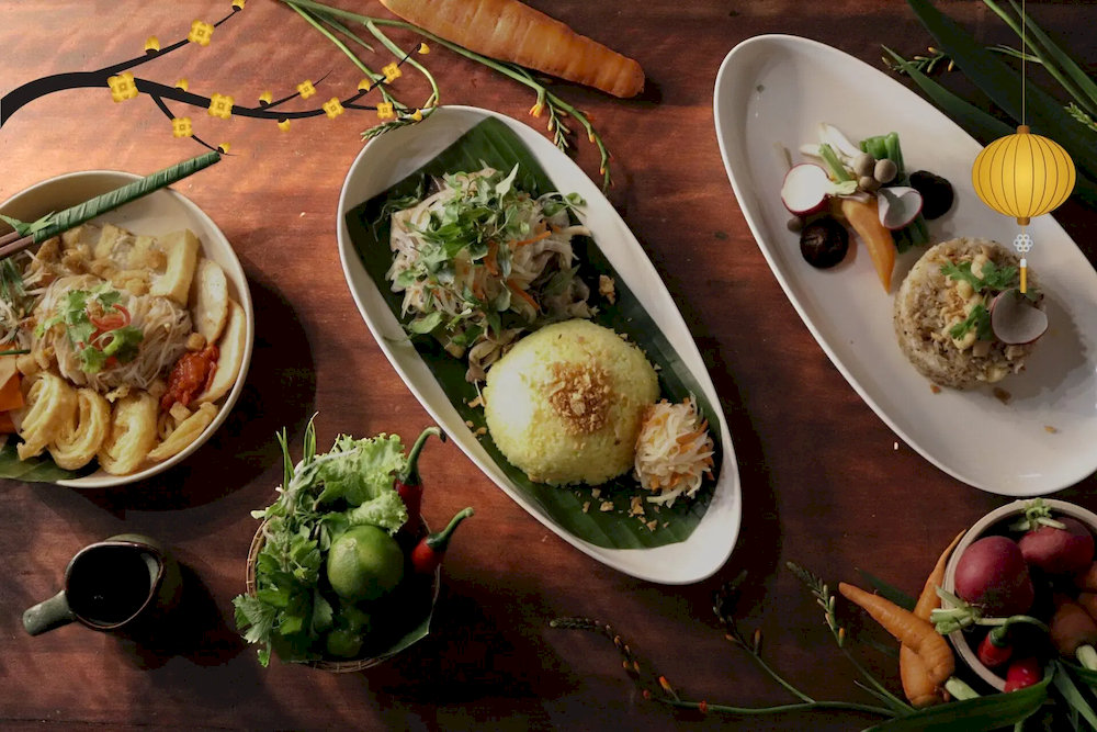 The restaurant offers a diverse menu of traditional Vietnamese dishes and international cuisine 